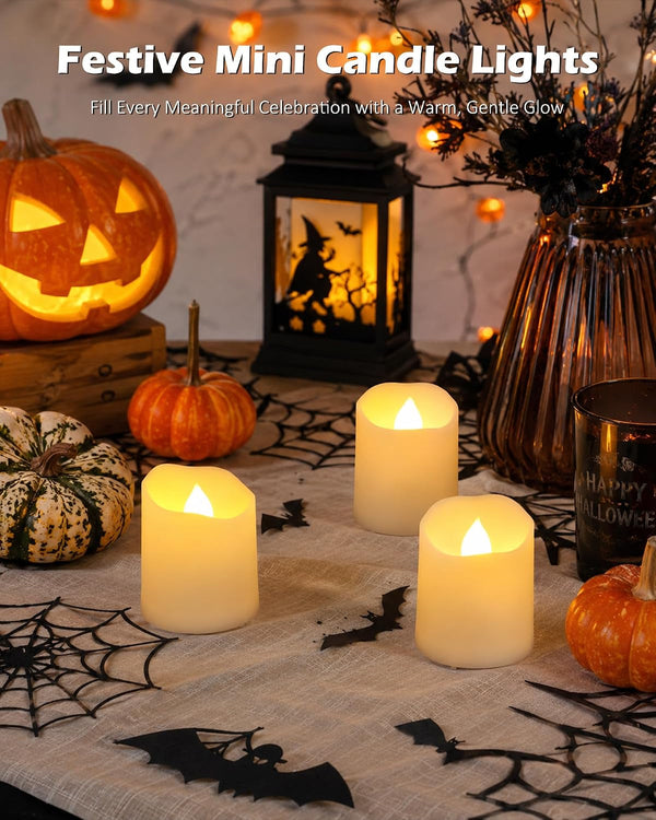 Rechargeable Tea Lights with Remote Timer, 12 Pack Flameless Candles5