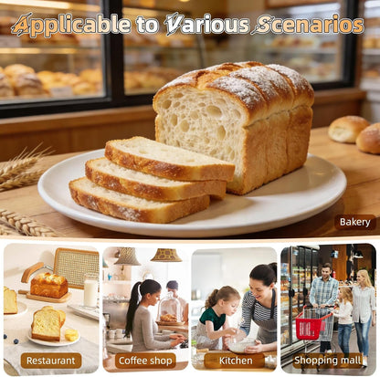 Manual Bread Slicer for Homemade Bread with 20 Bags and Acrylic Cover9