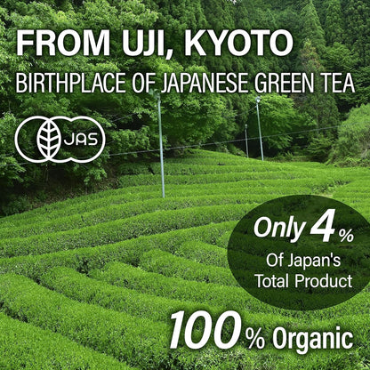 Japanese Organic Sencha Green Tea Loose Leaf 2.82Oz | Premium Japanese Loose Tea Leaves from Japan, a Fresh ＆ Refreshing Taste, Umami ＆ Natural Sweetness, Sugar Free, 80G4