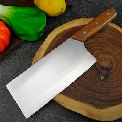Meat Cleaver, 3-Layer Steel-Core Kitchen Knives Stainless Meat Cutting Slicing Knife Commercial-Grade Knives6