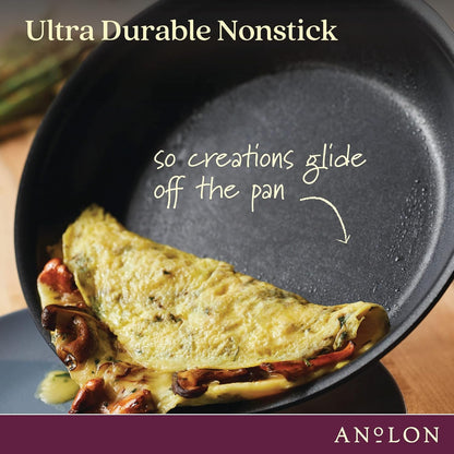 Smart Stack Hard-Anodized Nonstick Frying Pan Set, 10 & 12-Inch | Durable Skillet Set, Stackable Design for Easy Storage, Durable Construction, in Black8