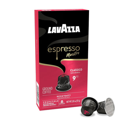 Lavazza Espresso Maestro Classico Aluminum Capsules Compatible with Nespresso* Original Machines, Medium Espresso Roast, 100% Arabica (60 Capsules)3