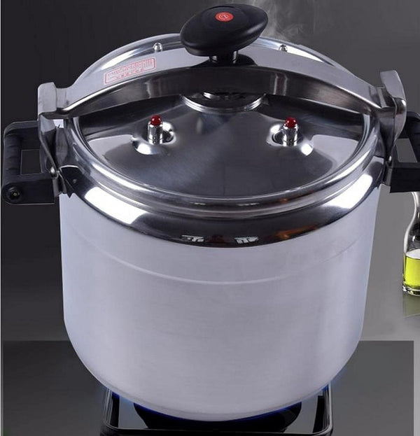 Large Capacity Canning Pressure Cooker,Aluminum Alloy High Pressure Cooking Pot Gas Stove Pressure Canner and Cooker for Hotel Commercial Kitchen (Color : Silver, Size : 60L)7