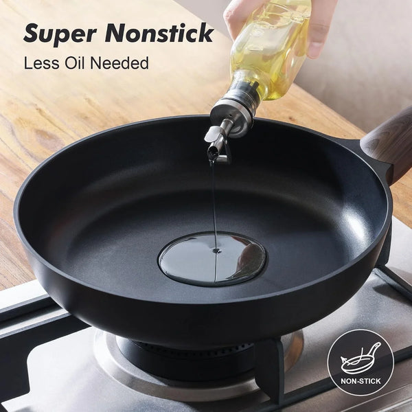 8Inch Nonstick Frying Pan Skillet, PFOA/PFOS Free, Black | Non Stick Egg Pan Omelette Pans, Healthy Kitchen Cooking Chef'S Pan, Induction Compatible, Stay-Cool Handle3