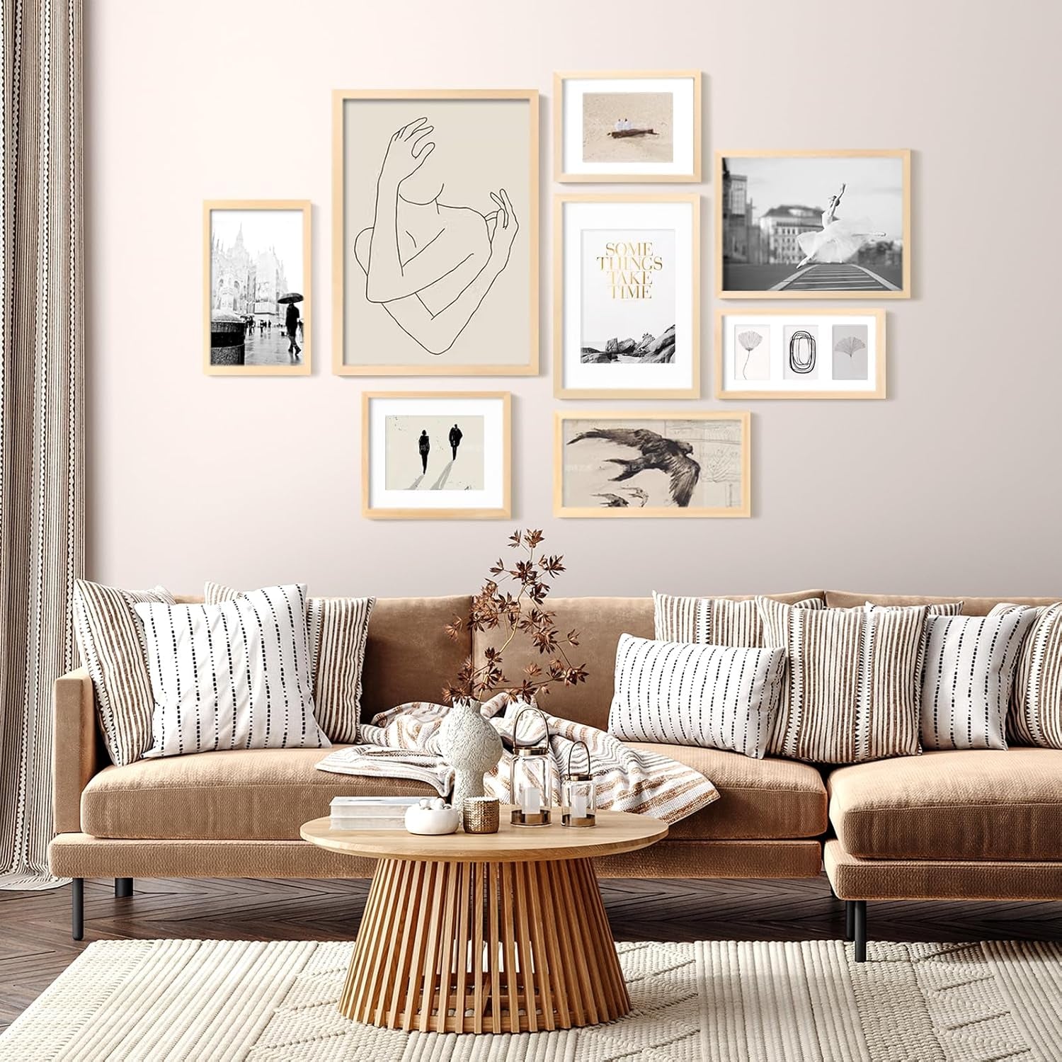 6x8-picture-frame-natural-solid-wood-frame-with-acrylic-plexiglass-for-pictures-4x6-with-mat-or-6x8-without-mat-tabletop-and-wall-mounting-display-photo-frame-1-pack