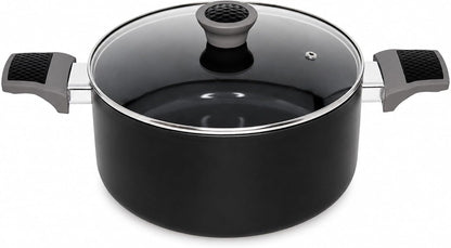 3 Qt Get a Grip 2.0 Aluminum Black Ceramic Dutch Oven with Glass Lid1