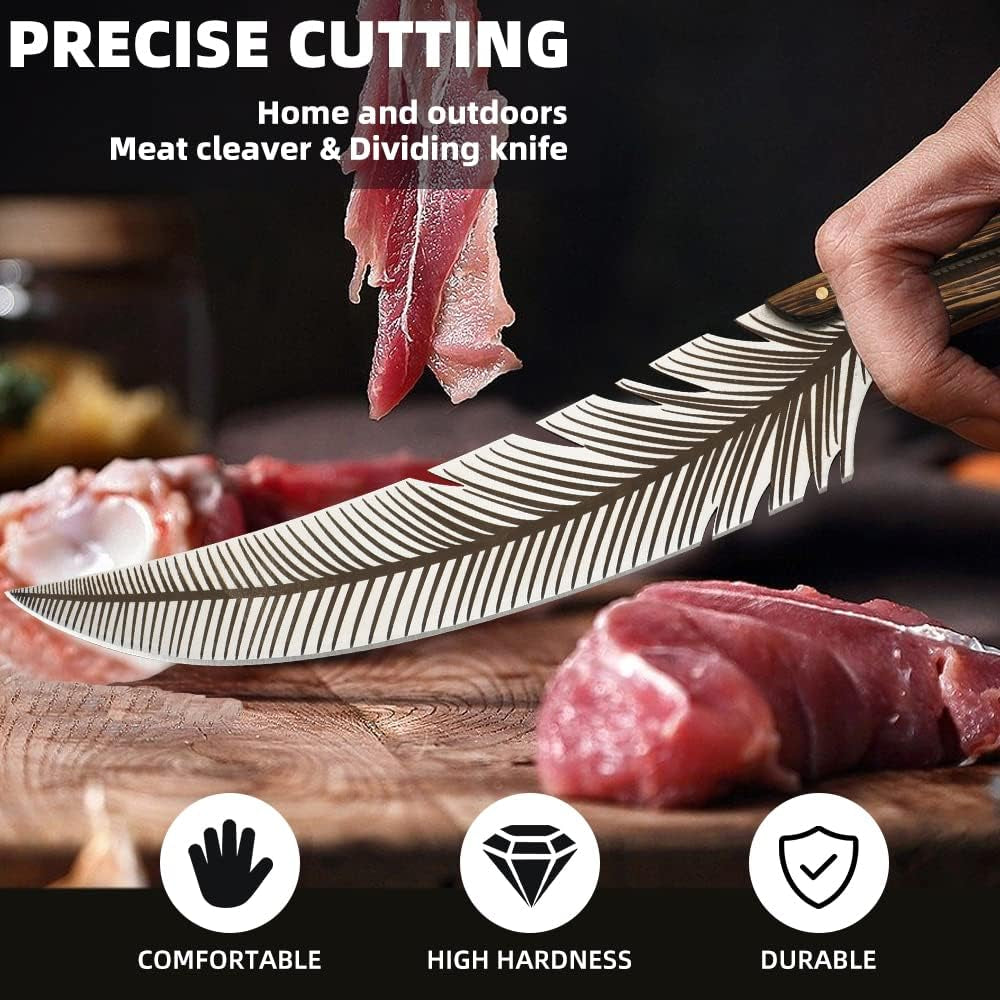 feather-boning-knife-with-sheath-for-meat-cutting-cooking-hand-forged