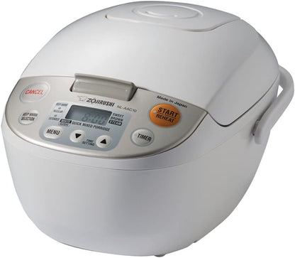 Zojirushi Nl AAC10 Micom Rice Cooker and Warmer, 5.5 Cup, 1.0 L | LCD Controls, Steam, Quick-Cook and Delay Settings1