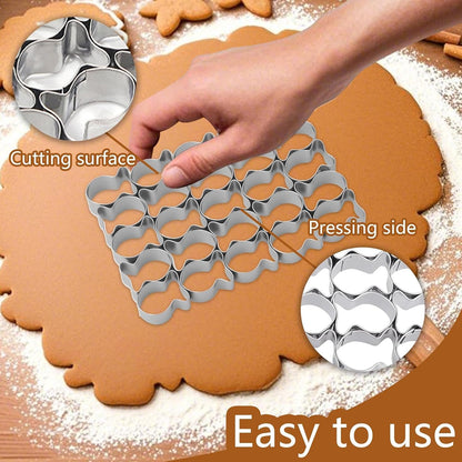 25 Cavity Fish Cookie Cutter, Stainless Steel Baking Mold for Crackers | 25 Cavity Fish-Shaped Cutter Helps Create Small Cookies and Crackers with Stainless Steel Design for DIY Baking Projects.4