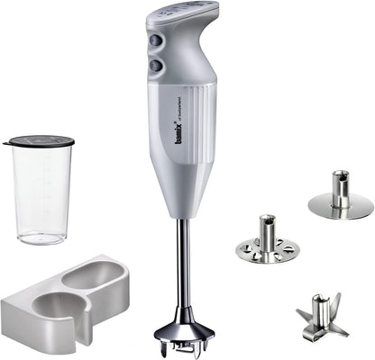 Made in Switzerland M200 PRIME - 2-Speed Immersion Hand Blender, 200W 120V 60Hz - Light Grey - Includes 3 Stainless Steel Blades – Aerating, Blending, and Chopping Blades3