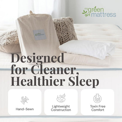 Organic Cotton Mattress Protector - GOTS Certified Cotton Cover, Waterproof Breathable Bed Protector, Deep Pocket Fitted Design, Soft Durable Mattress Cover - King4