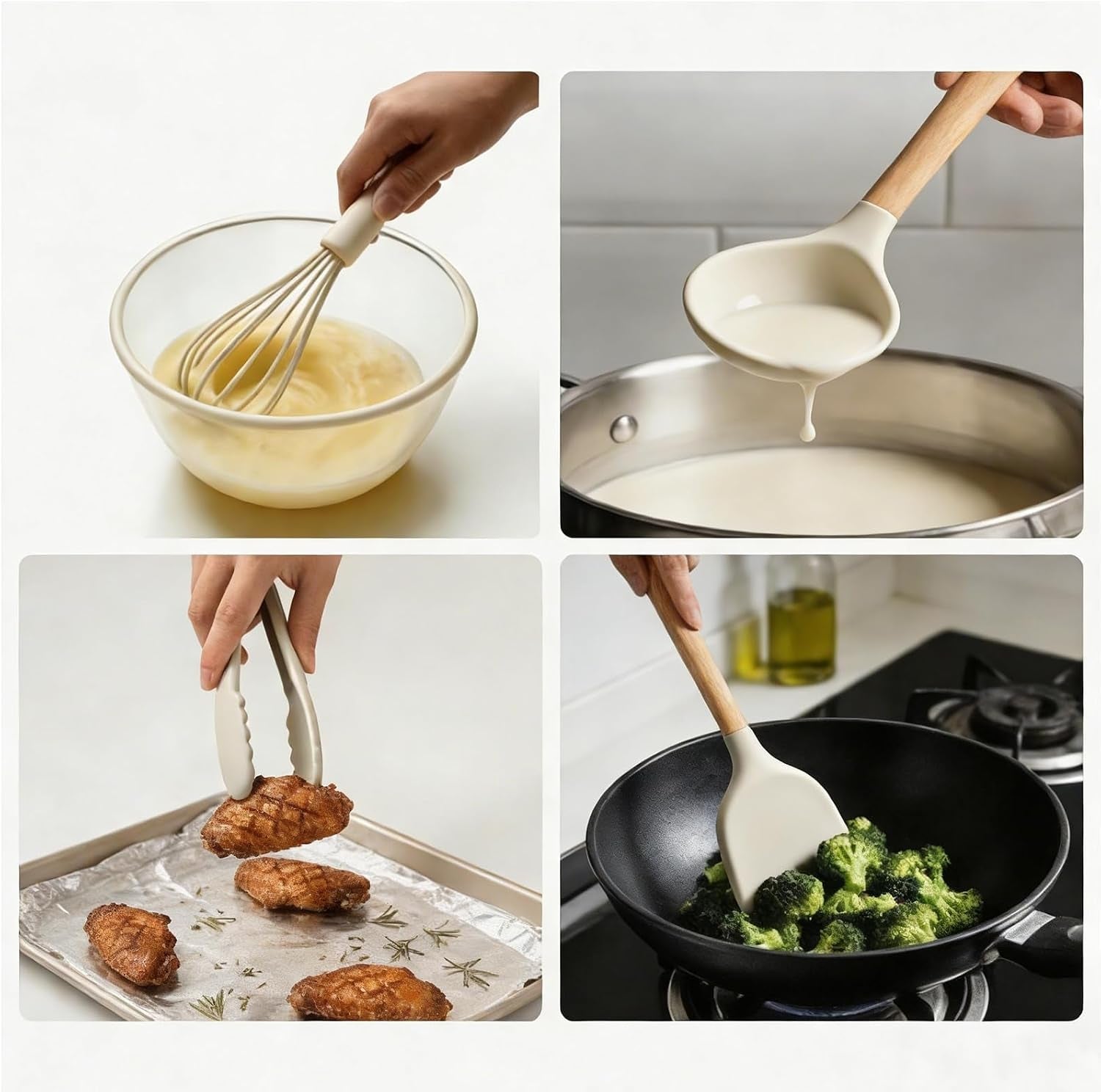 silicone-cooking-utensil-set-12-pcs-cooking-kitchen-utensils-set-nonstick-kitchen-utensils-446-f-heat-resistant-cookware-kitchen-tools-of-spoon-brush-whisk-spatula-turner-tongs-khaki