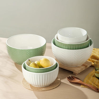 Ceramic Mixing Bowls Set, 5/3/1.5Qt Set of 36