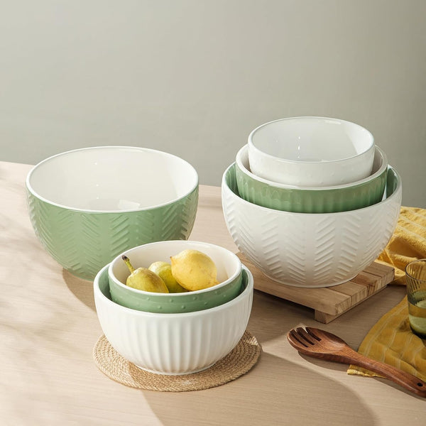 Ceramic Mixing Bowls Set, 5/3/1.5Qt Set of 36