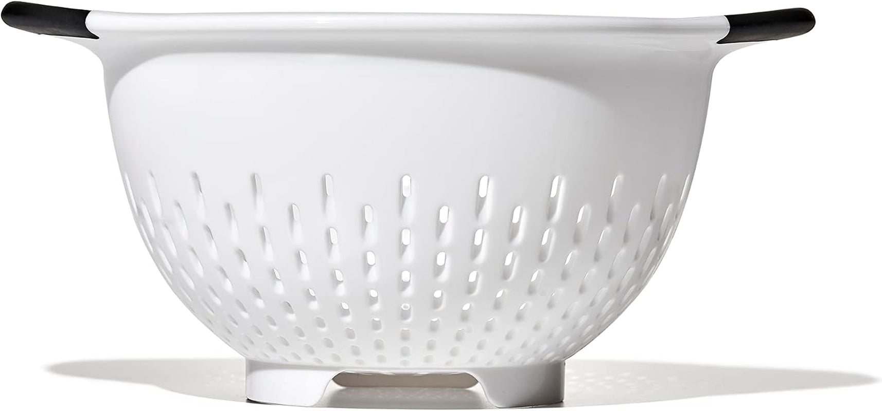 oxo-good-grips-plastic-strainer-3-qt-capacity-white-for-pasta-and-vegetables-colander-non-slip-feet-soft-handles-dishwasher-safe-stable-draining