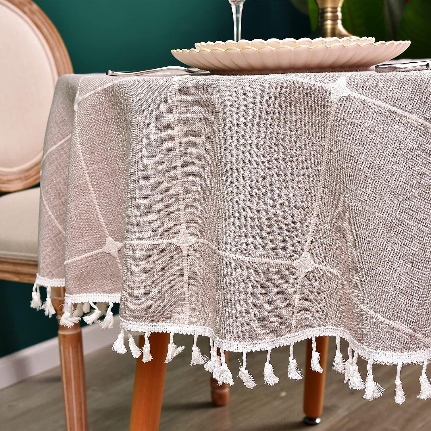 plaid-round-tablecloth-36-inch-cotton-linen-round-table-cloth-heavy-weight-coffee-table-cover-for-farmhouse-kitchen-dining-restaurant-home-tabletop-decor