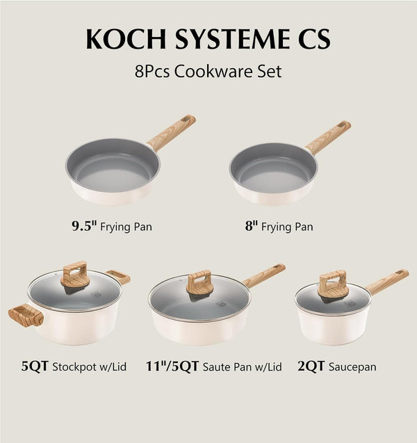 Nonstick Ceramic Cookware Set, Nonstick Pots and Pans Set with Stay-Cool Handles, Non-Toxic Ceramic Kitchen Cooking Set, Induction Compatible Dishwasher Safe, PFAS and PFOA Free8