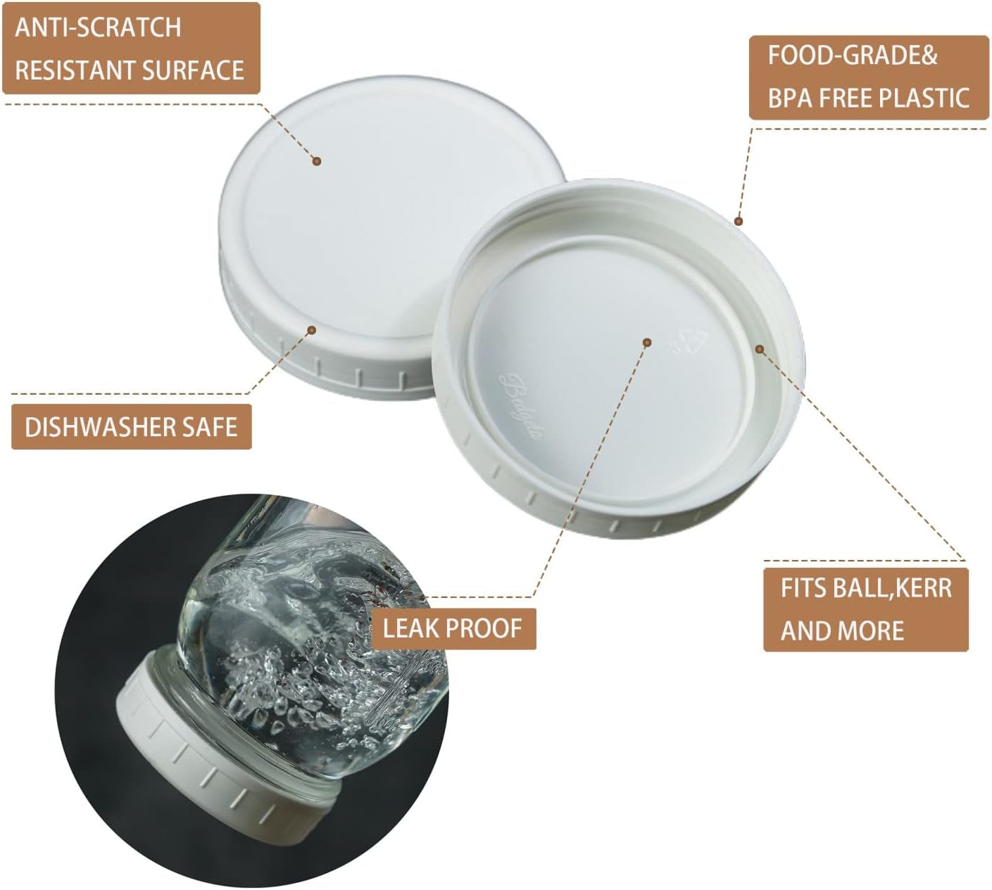 18-pack-white-plastic-mason-jar-lids-with-silicone-rings-9-wide-mouth-9-regular-mouth-jar-lids-for-ball-kerr-and-more-86mm-70mm-plastic-mason-jar-lids