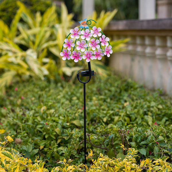 Solar Garden Lights,Flowers＆Butterfly Decorative Garden Stakes,Waterproof Metal Spring Yard Art Decor,Solar Lights Outdoor for Outside,Lawn,Garden,Patio3