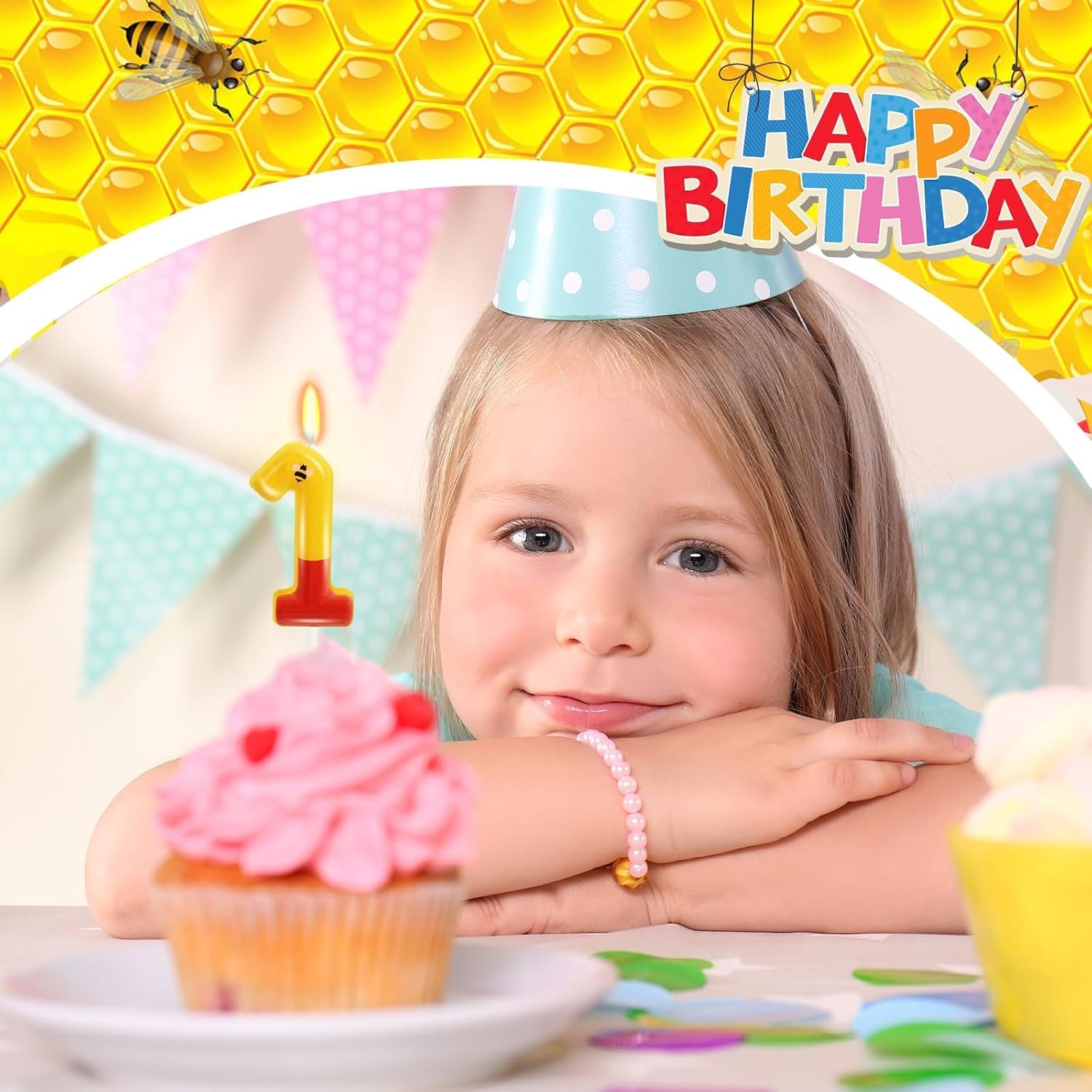 yellow-bear-themed-number-1-candle-1st-birthday-decorations-for-boy-girl