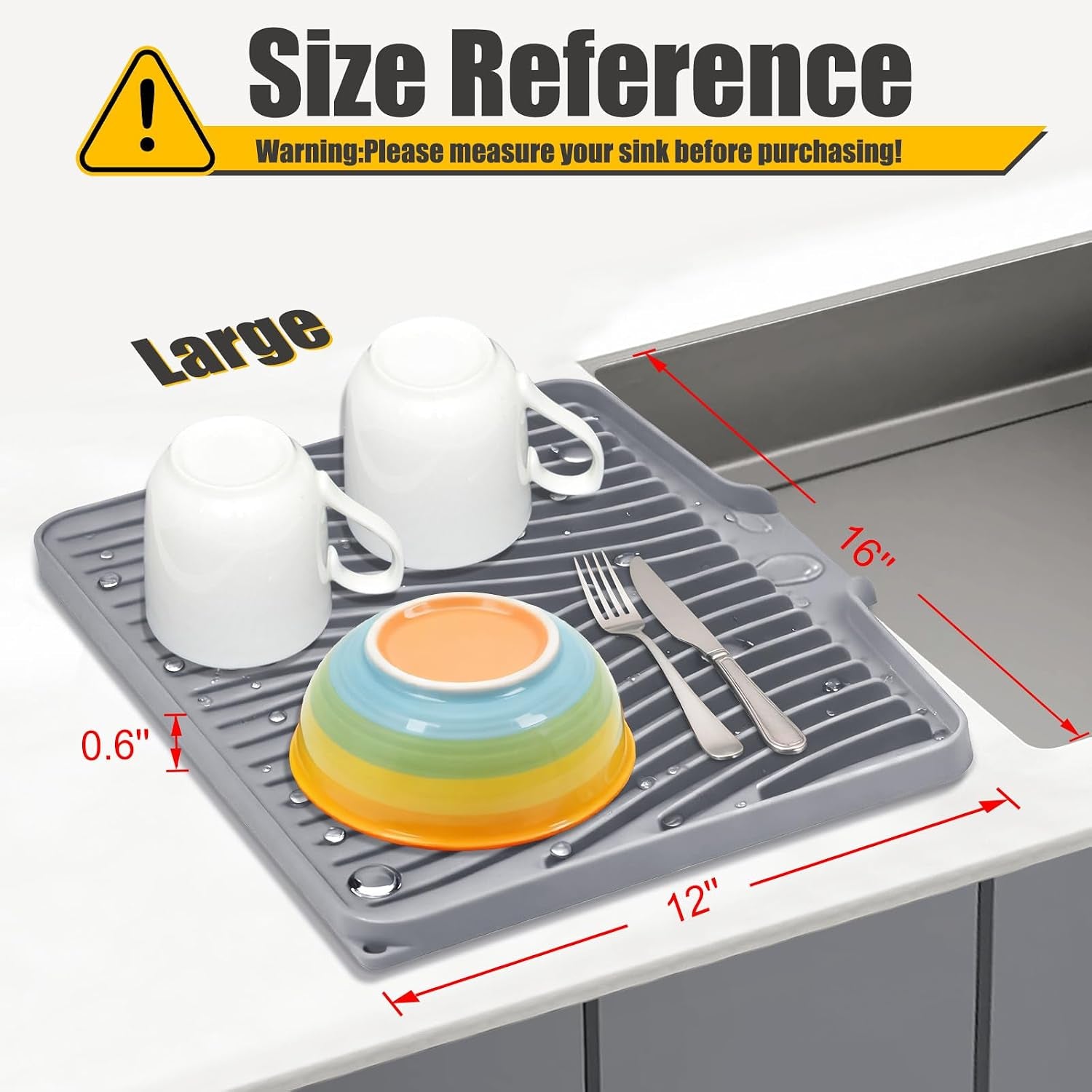 silicone-dish-drying-mat-for-kitchen-counter-grey-1pcs-16-x-12-heat-resistant-non-slip-dish-drain-pad-with-built-in-drain-dishwasher-safe-quick-dry-hangable-roll-up-for-storage