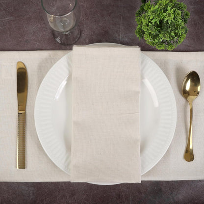 Cloth Napkin, Cotton Linen, Set of 12, 20X20 Inch, Ivory6