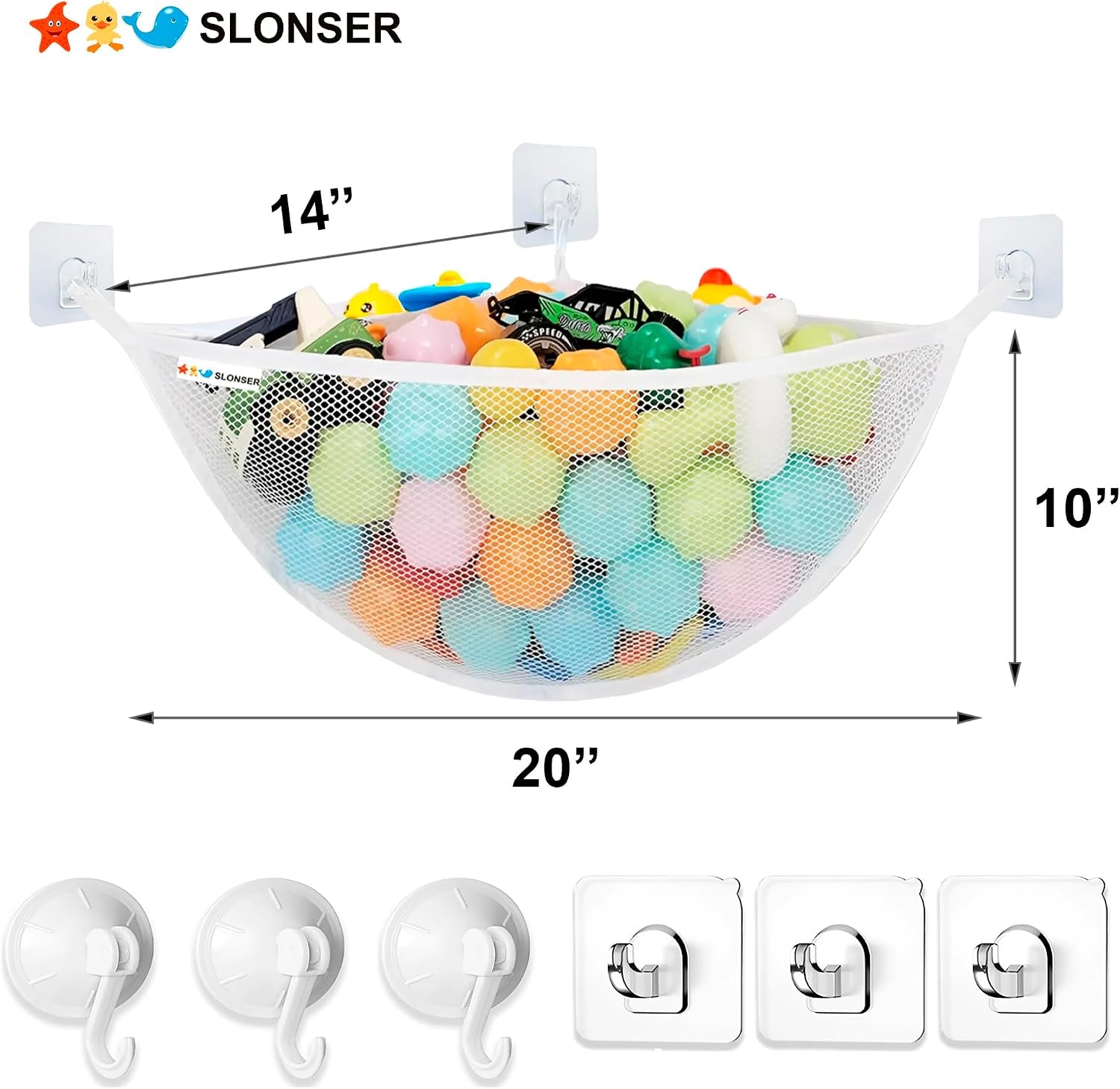 bath-toy-storage-organizer-for-bathtub-large-mesh-bath-toy-holder-bath-toy-net-corner-bathtub-toy-storage-with-3-strong-suction-cups-3-adhesive-hooks-quick-dry-toy-holder-for-tub-shower