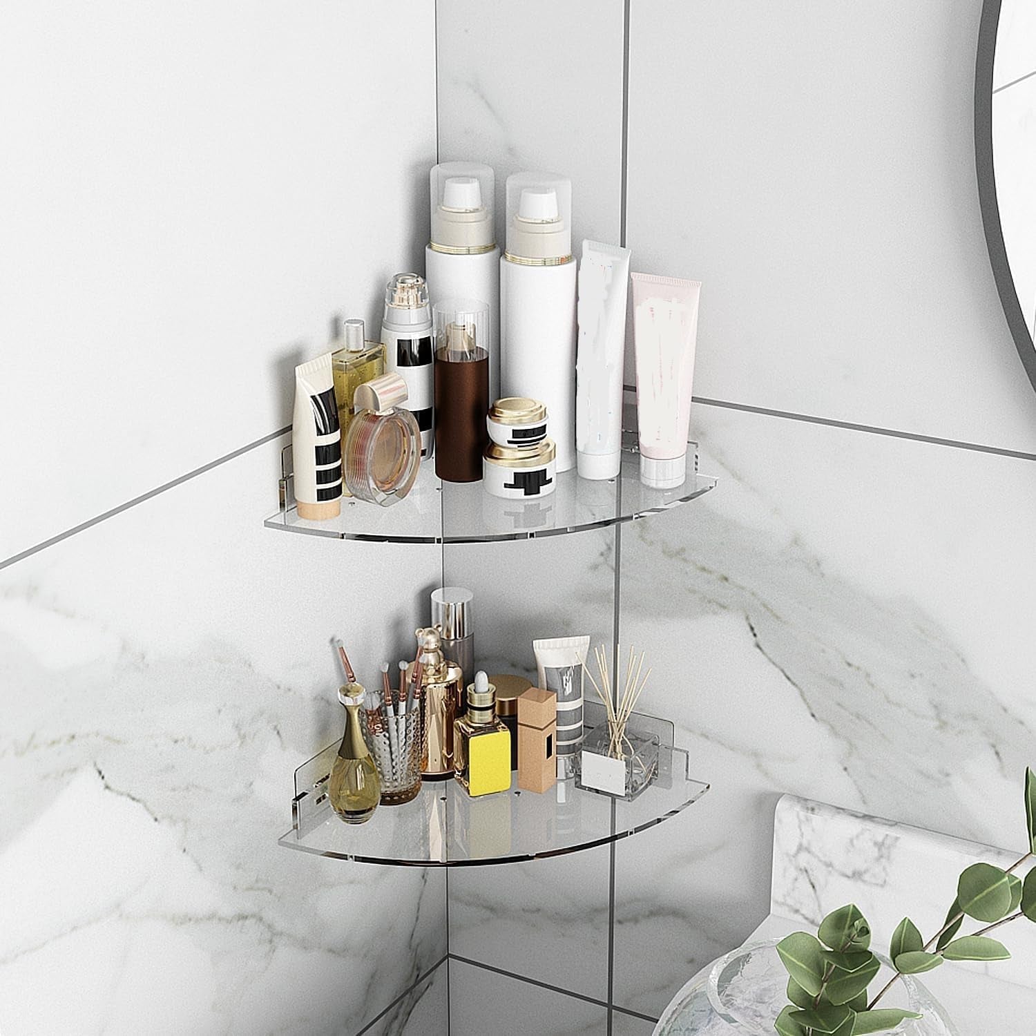 acrylic-corner-shower-caddy-shelf-2-pack-space-saving-storage-rack