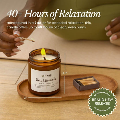 9Oz Non Toxic Soy Candle Warm Vanilla Oak - 40+ Hour Burn6