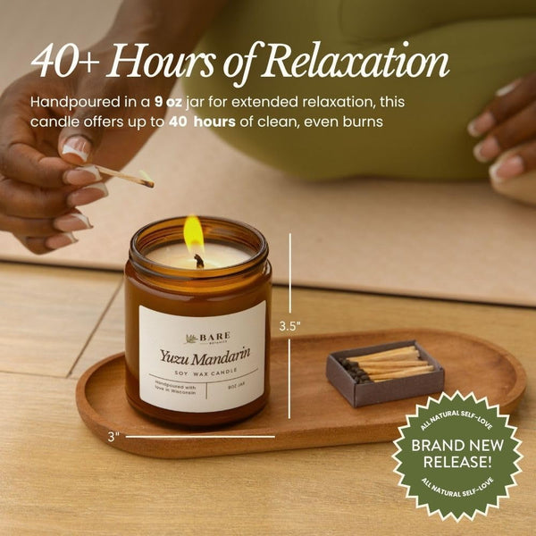 9Oz Non Toxic Soy Candle Warm Vanilla Oak - 40+ Hour Burn6