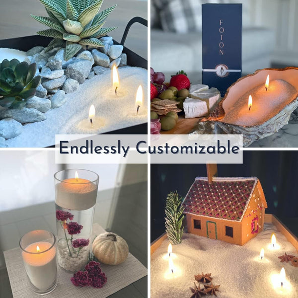 Pearled Candle 18 Oz - Misty Monte Sandalwood Jasmine Scented Non Toxic Luxury Long Lasting Powder Candles up to 120 Hours - Refillable Candle Sand with 30 Wicks for Candle Making6