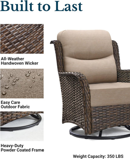 Luxury Outdoor Patio Furniture Set with 6-Inch Thick Cushions5