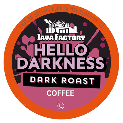 Dark Roast Coffee Pods, Hello Darkness, 40 Count - Compatible with Keurig K Cup Brewers, Bold and Intense Coffee Flavor for Coffee Aficionados1