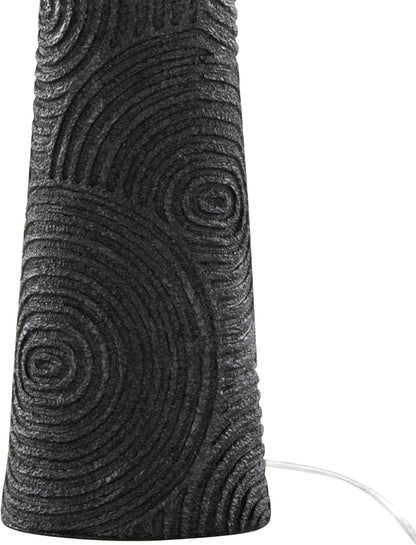 Kona 31" Contemporary Polyresin Table Lamp in Matte Black Polyresin, Modern Brass and Natural Linen Shade from Grandview Gallery Set of 26