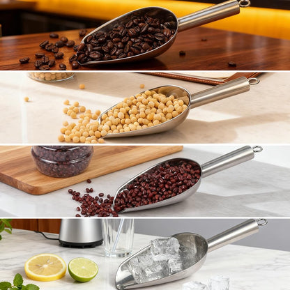 6 Oz Upgraded & Thickened Stainless Steel Ice Scoop, Kitchen Ice Scooper4
