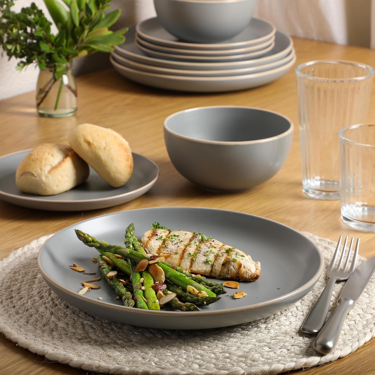 rockaway-12-piece-stoneware-dinnerware-set-matte-finish-service-for-4-modern-ceramic-plates-and-bowls-microwave-dishwasher-safe-soft-gray-service-for-4