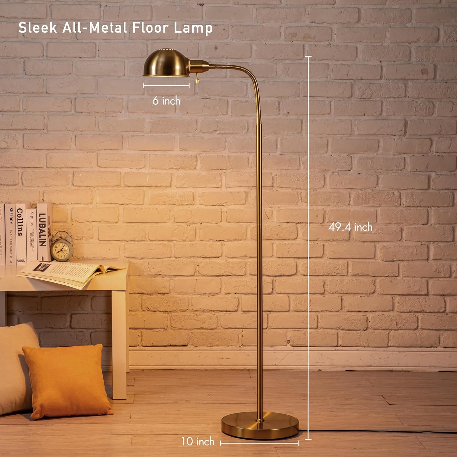 adjustable-floor-lamp-with-flexible-gooseneck-and-rotatable-shade-e26-socket-10-inch-base-ideal-for-reading-bedside-living-room-brushed-nickel