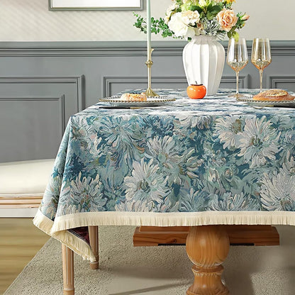 Cotton Linen Tablecloth for Rectangle Tables 78X54 Inch2
