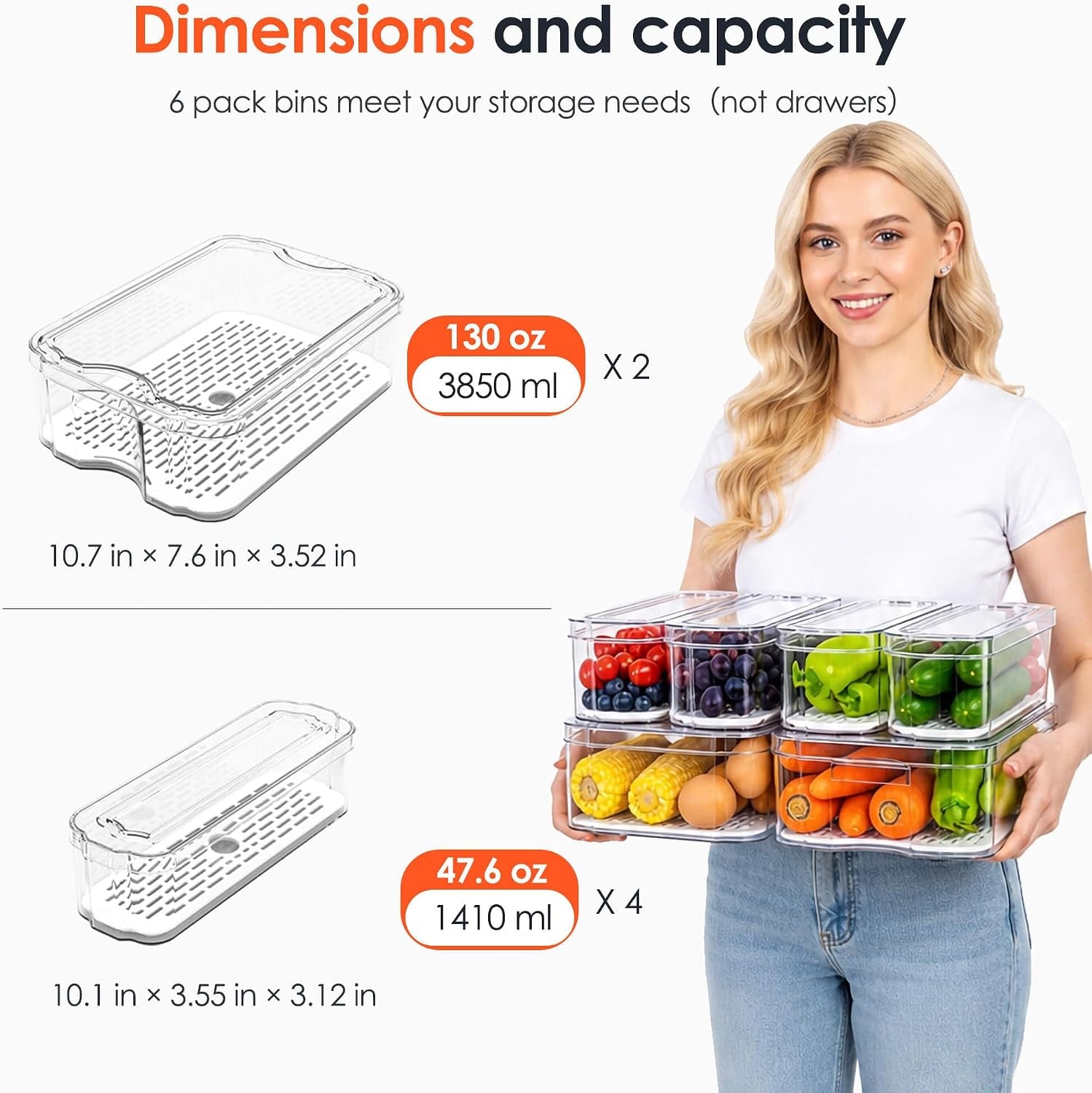 6-pack-clear-fridge-organizer-bins-with-drain-trays-stackable