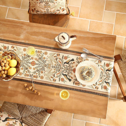 Designer French Linen Long Table Runner,102"X12"-Seville3