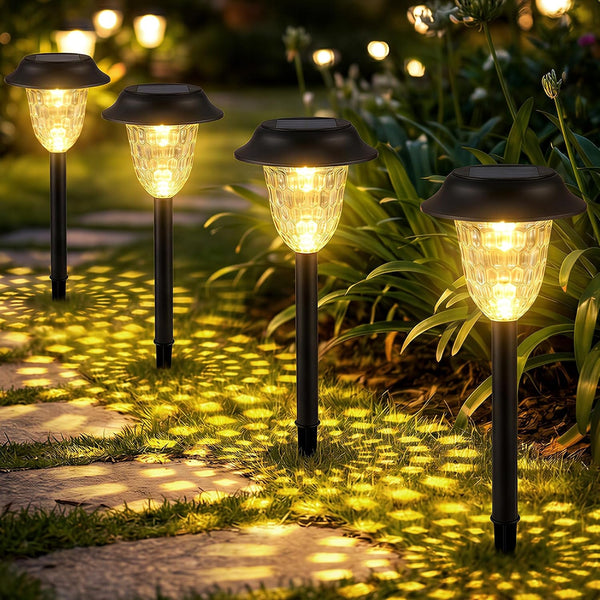 8 Pack Solar Pathway Lights Outdoor,Led Warm White1