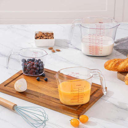 3-Piece Clear Nesting Liquid Measuring Cups with Spouts, 1, 2 and 4 Cup5