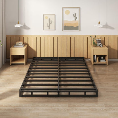 5 Inch Box Spring Queen Size Mattress Foundation with Fabric Cover | Heavy Duty Metal Bed Base, 3000LBS Max Weight Capacity, Noise Free, Easy Assembly, Non Slip, Black6