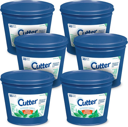 Outdoor Candle 17 Oz, Reduces the Presence of Mosquitoes, 6 Pack1