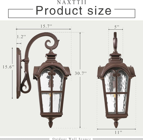 Exterior Lighting Fixtures, ORB Finish Large Outdoor Wall Lights5