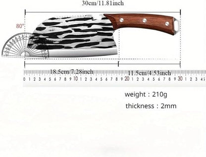 Meat Cleaver,Cleaver Knife Forged Slicing Knife Kitchen Sharp Ladies Lightweight Meat Cleaver Stainless Steel Thin Blade Forged Knife2