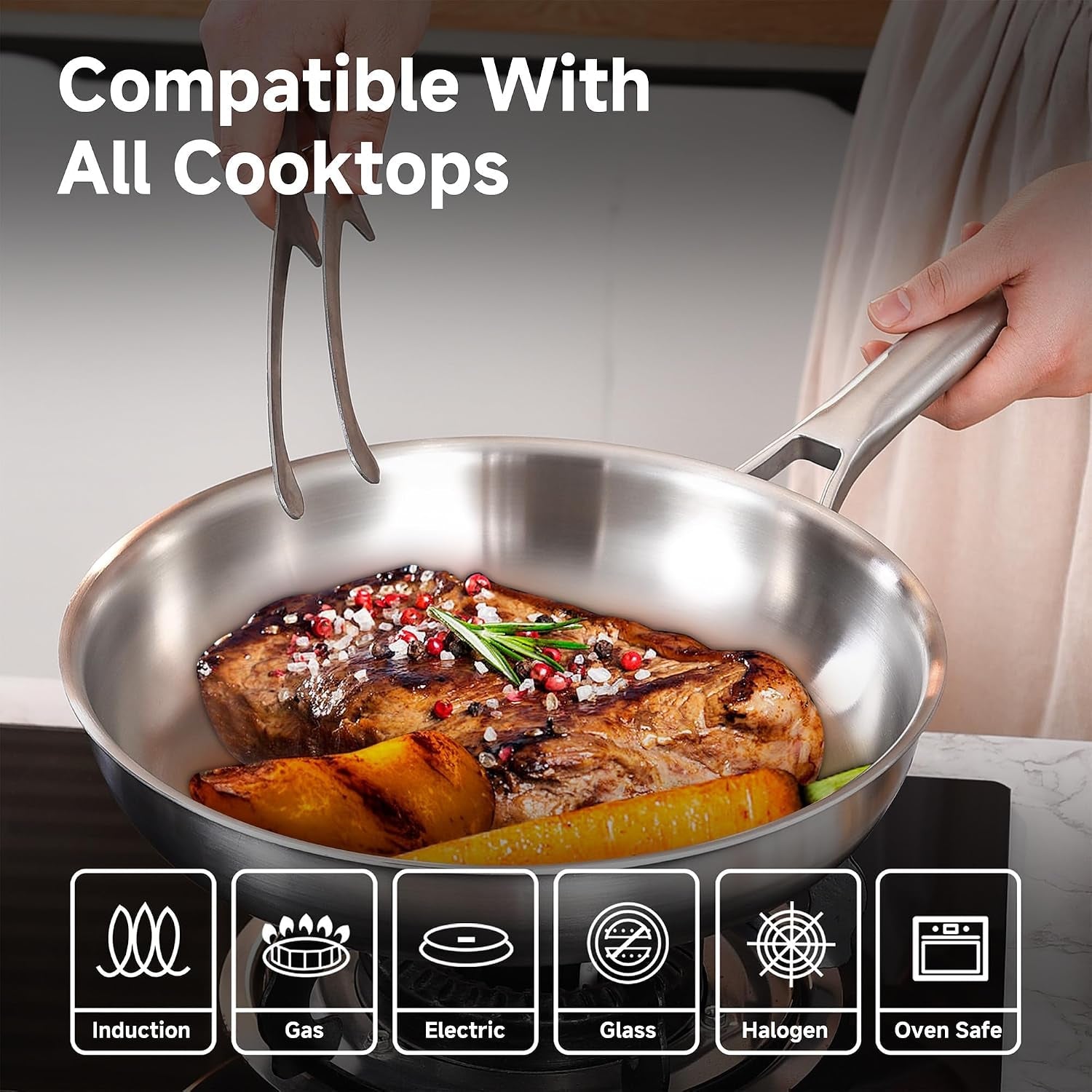 12-inch-stainless-steel-frying-pan-tri-ply-clad-skillet-induction-compatible-saute-pan-with-even-heat-for-searing-oven-dishwasher-safe-professional-restaurant-grade-cookware