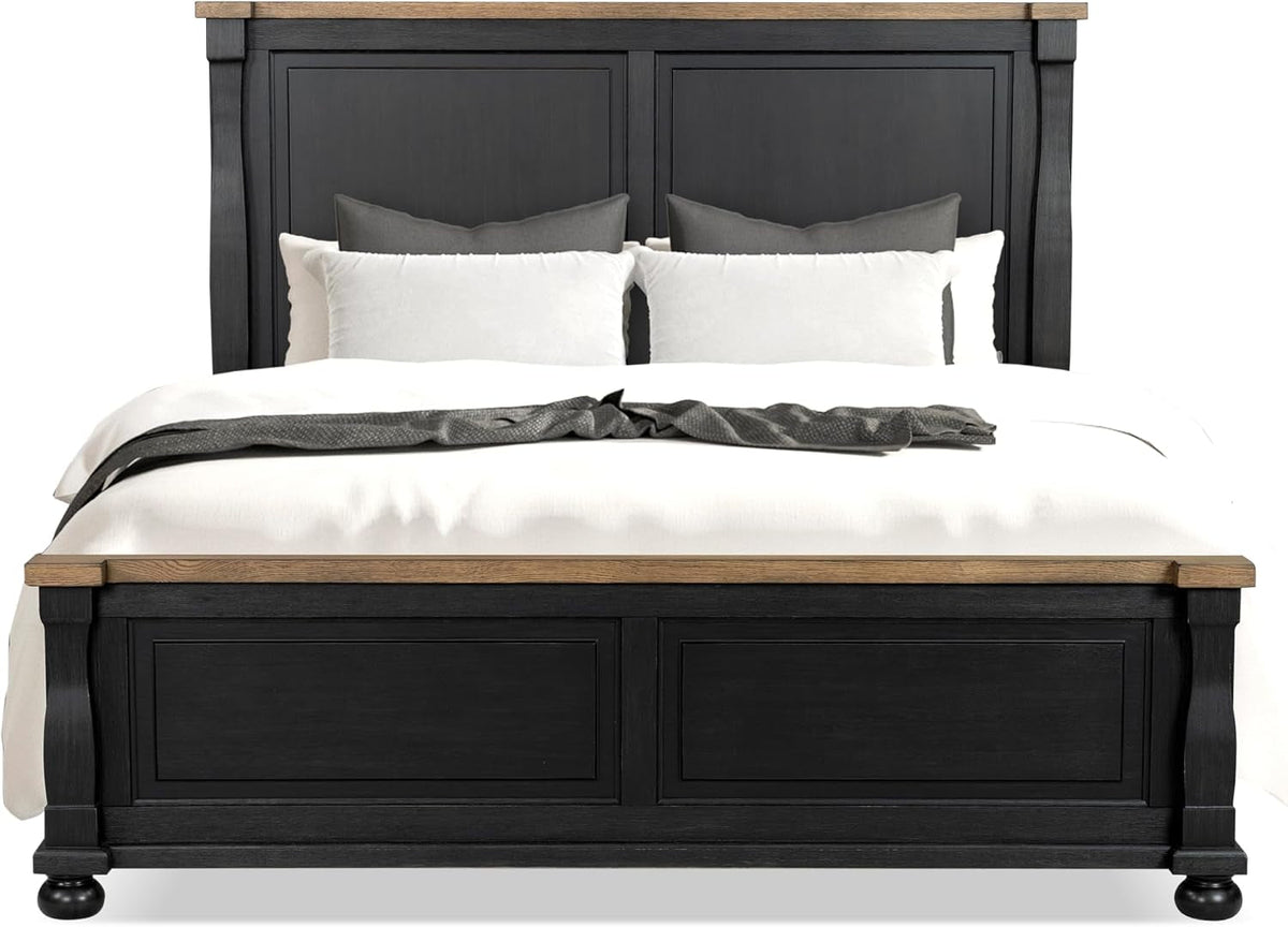 narella-modern-farmhouse-solid-wood-bed-frame-with-panel-headboard-wooden-bedframe-for-bedroom-guest-room-box-spring-required-black-rustic-oak-queen