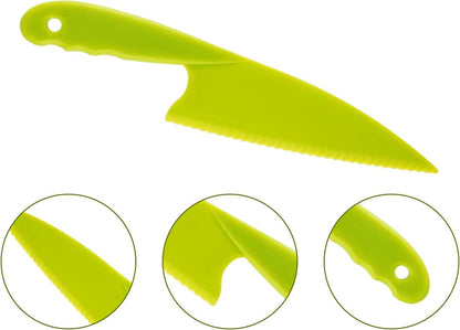 8 Pcs Kid Cooking Kitchen Knife Set, Plastic Serrated Edges Children'S Safe Chef Nylon Knives for Cutting Fruit Bread Cake Salad Lettuce Kids Cooking Supply(Multi Colors Square Knife)7