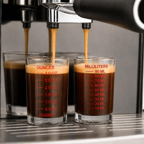 2 Pack Shot Glass Measuring Cup Set,3 Oz/90Ml Liquid Heavy High Espresso Glass Cup,Dishwasher Safe,Measurement of Dry and Liquid Ingredients(Red)7